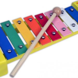 Bontempi Dřevěný xylofon s 8 kovovými notami 24 x 11 x 4