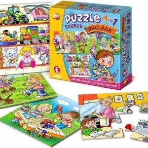 Soubor puzzle 4v1 MŮJ DEN