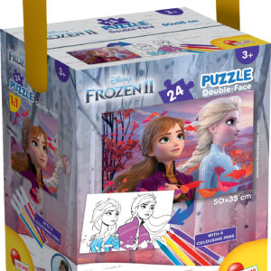 Frozen II Puzzle 24 oboustranné 4 fixy 50x35 cm