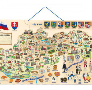 Magnetická mapa Slovenska s obrázky a společenská hra