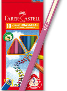 Pastelky Faber-Castel Junior Triangular - 10 barev + ořezávátko
