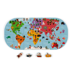 Puzzle - Mapa světa - hračka do vody - 28 ks