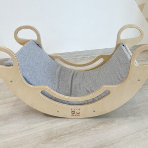 Podložka na Montessori houpačku 6v1 smile s elastanem šedá