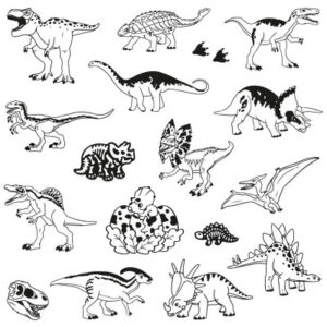 Dětská razítka Stampo Funny - Dinosauři - 17 ks