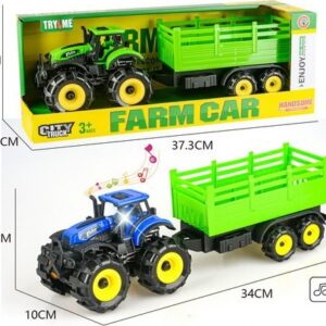 Traktor s vlečkou a efekty 34 cm