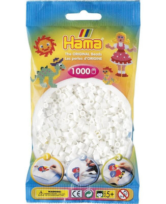Hama Midi - korálky bílé 1000 ks