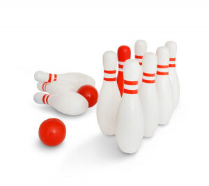 Bowling - červená & bílá