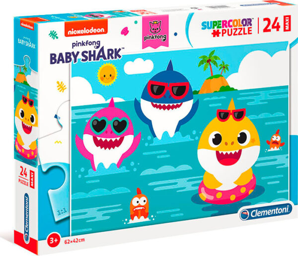 Clementoni - Puzzle Maxi 24 BABY SHARK