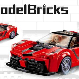 Sluban Model Bricks - Červený italský sporťák
