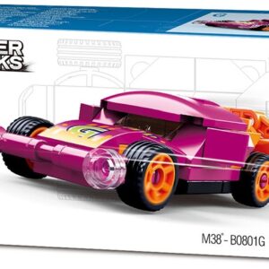 Sluban Power Bricks M38-B0801G natahovací autíčko fialové