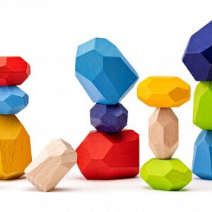 Balanční hra - Dřevěné kameny - 21 ks