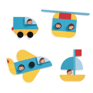 Geometrické tvary - skládačka - dopravní prostředky