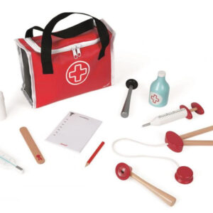 Lékařský kufřík s dřevěnými nástroji - 10 ks