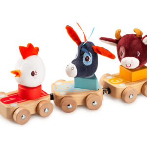 Lilliputiens - set 3 dřevěných autíček - Farma