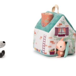 Lilliputiens - textilní domeček s pohádkou O vlkovi a třech malých prasátkách