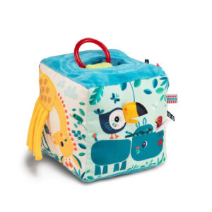 Lilliputiens - textilní kostka s aktivitami - džungle