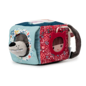 Lilliputiens - textilní kostka s aktivitami - vlk Ludvík