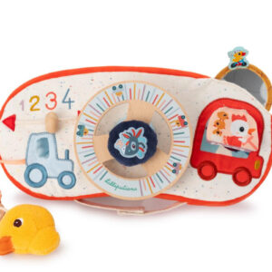 Lilliputiens - textilní panel s volantem - farmářské auto