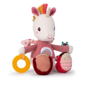 Lilliputiens – textilní hračka s aktivitami - jednorožec Lena