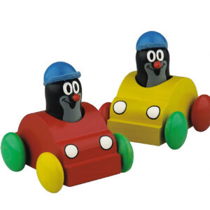 Pískací auto s Krtkem - červené