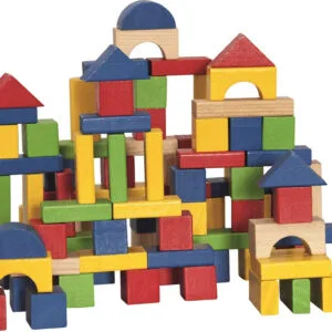 Stavebnice kostky barevné v kartonu - 100 ks