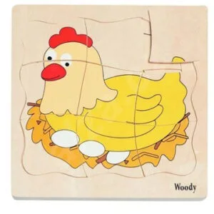 Vícevrstvé puzzle - vývoj slepice