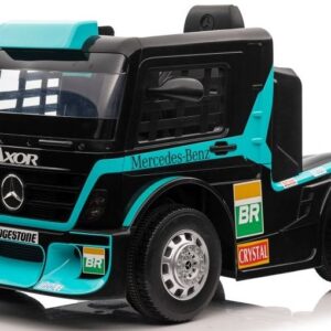 mamido Dětský elektrický kamion Mercedes Axor LCD tyrkysový