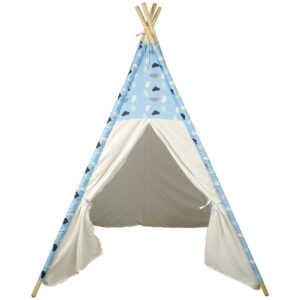 mamido Dětský stan Teepee s mráčky