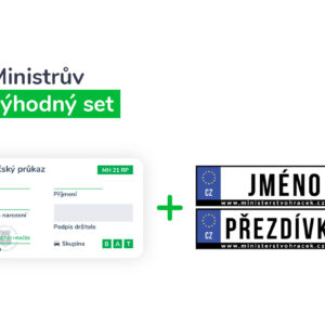 mamido Vlastní SPZ + řidičský průkaz