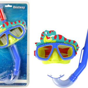 Bestway Bestway Brýle na šnorchlování a šnorchl s dinosaurem zelený