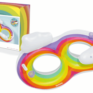 Bestway Dvojitý nafukovací kruh Bestway 186 x 116 cm duhový