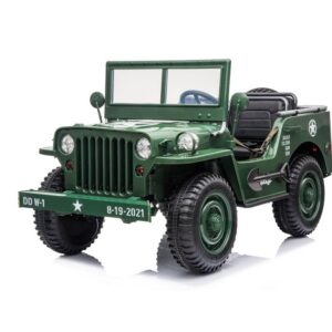 Mamido Mamido Dětský elektrický Jeep Willys 24V 4x4 třímístný zelený