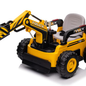 Mamido Mamido Dětský elektrický bagr CAR-26B žlutý | 4x4 | RC 2.4Ghz | EKO kůže | 12V10Ah