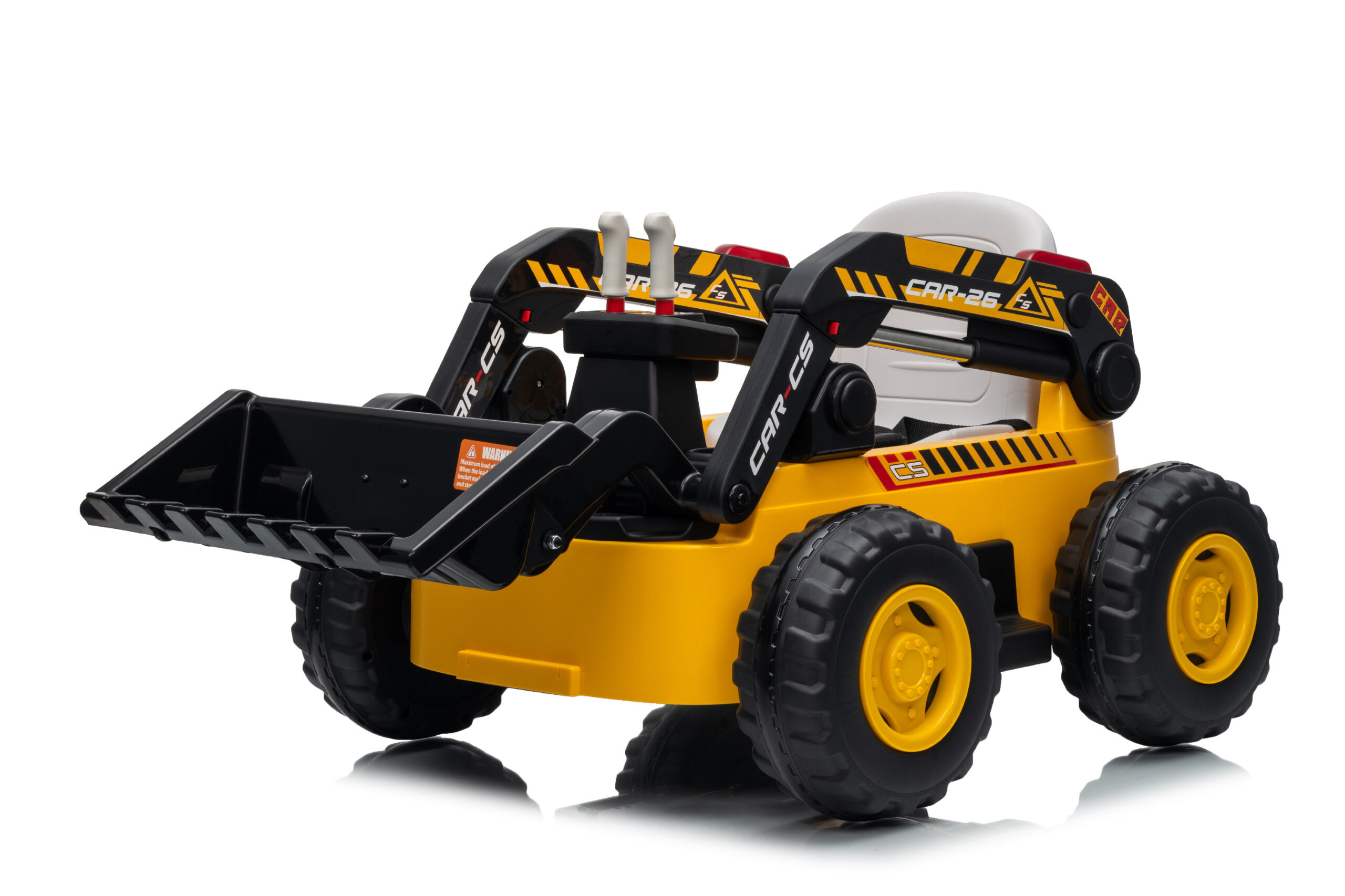 Mamido Mamido Dětský elektrický nakladač CAR-26A žlutý | 4x4 | RC 2.4Ghz | EKO kůže | 12V10Ah