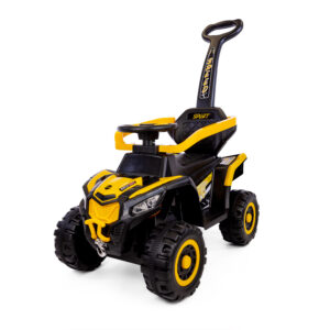 Mamido Mamido Speed MT280 Dětské elektrické odrážedlo | autíčko 3v1 s vodící tyčí žluté