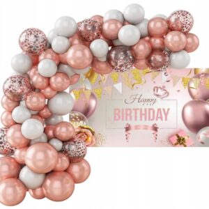 mamido Balónková girlanda XXL ROSE GOLD růžová 100 ks