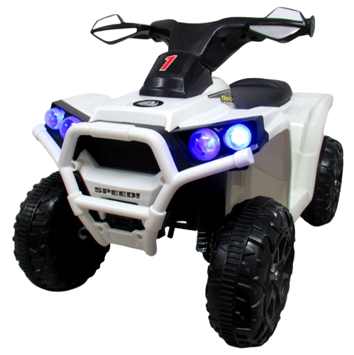 mamido Dětská elektrická čtyřkolka J8 s efekty bílá