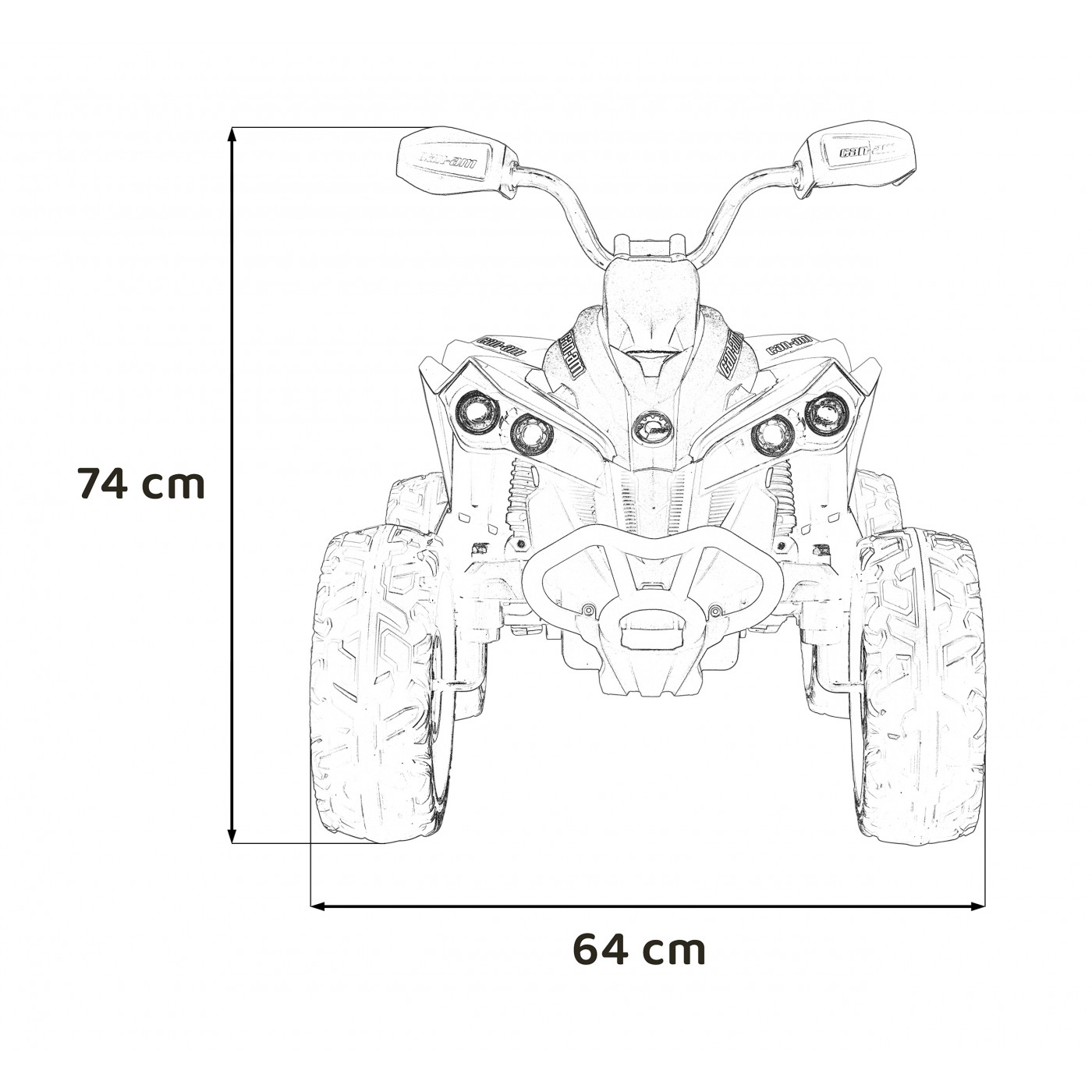 Dětská elektrická čtyřkolka Maverick ATV 2x200W červená - Obrázek 2