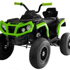 mamido Dětská elektrická čtyřkolka s ovladačem a nafukovacími koly černá