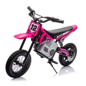 mamido Dětská elektrická motorka Cross 350W 36V růžová