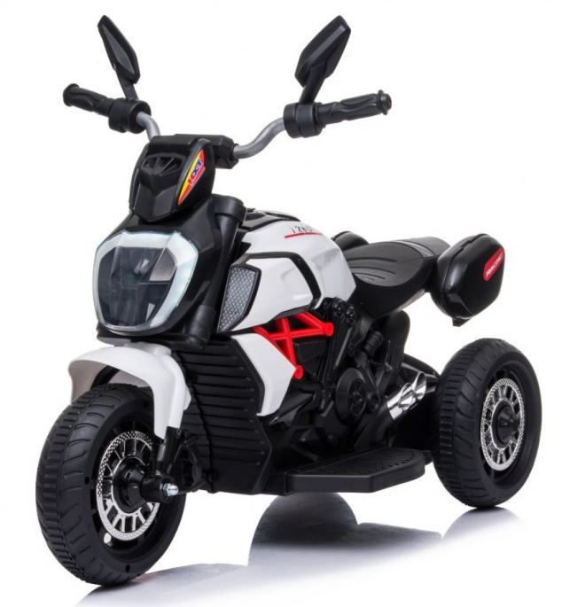 mamido Dětská elektrická motorka Fast Tourist bílá