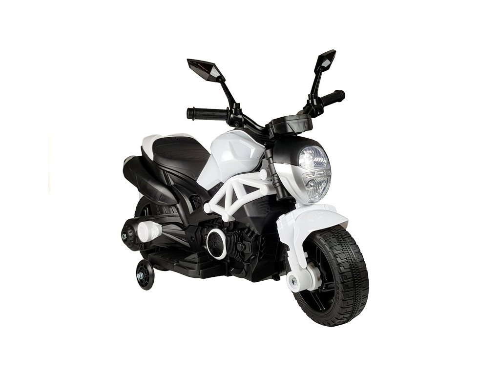 Dětská elektrická motorka GTM188 bílá - Obrázek 2