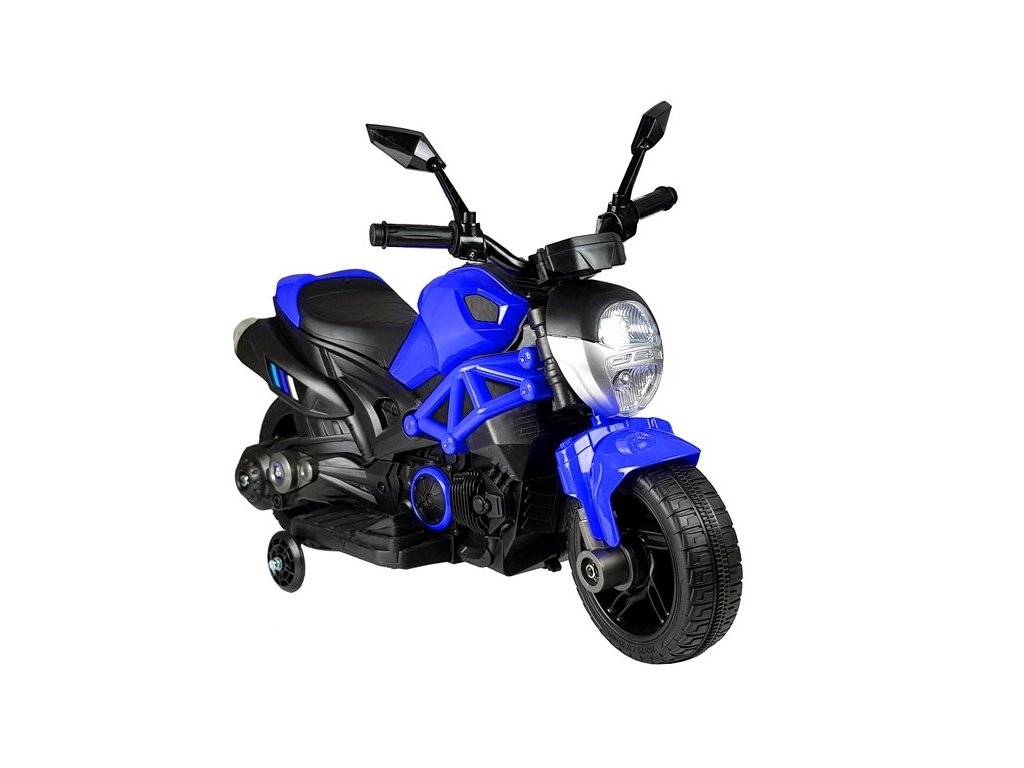 Dětská elektrická motorka GTM188 modrá - Obrázek 2