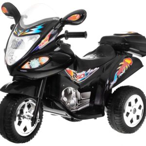 mamido Dětská elektrická motorka skútr černý 1188