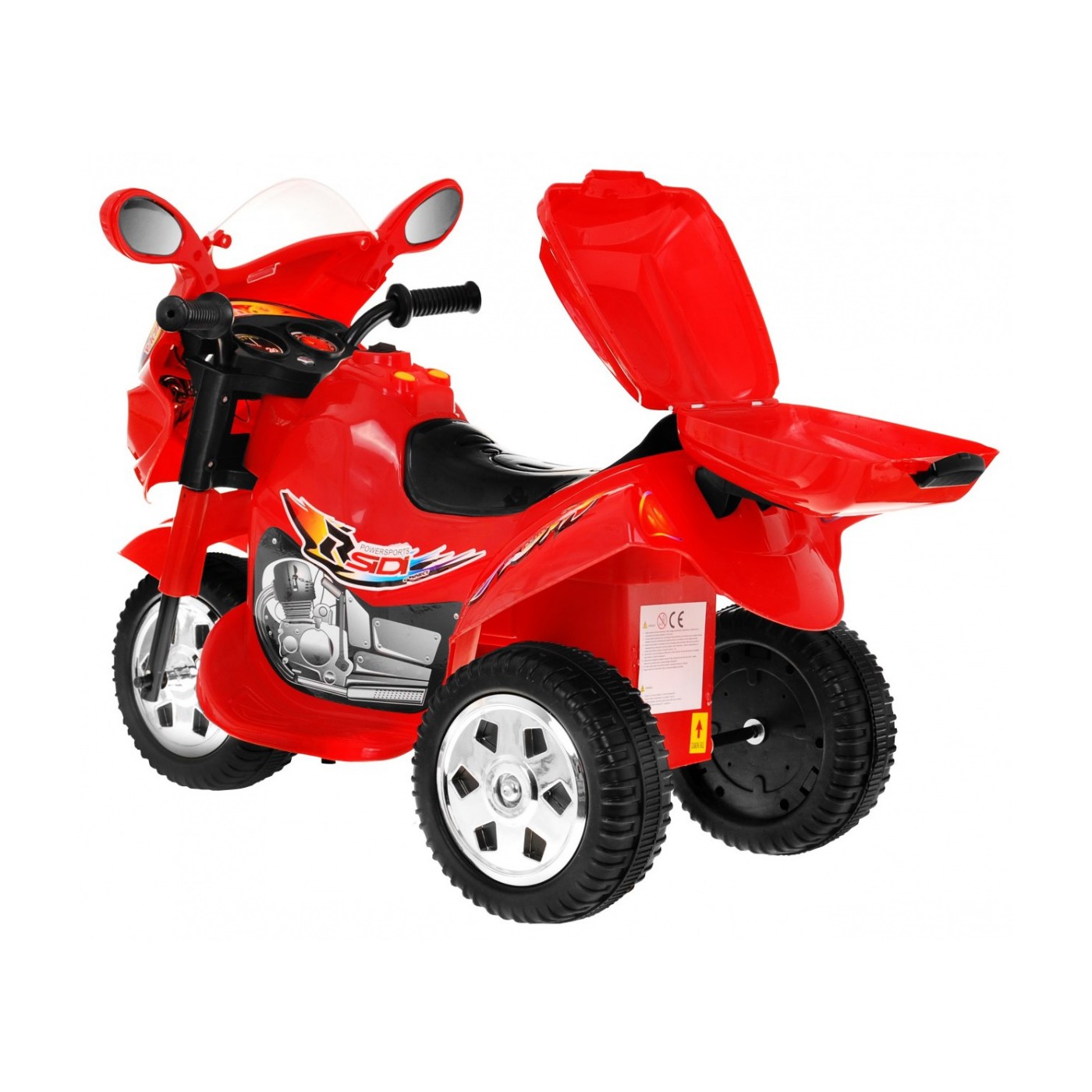 Dětská elektrická motorka skútr červený - Obrázek 2
