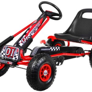 mamido Dětská šlapací motokára Formule 01 červená