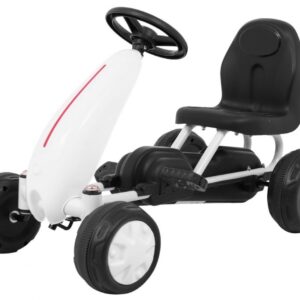 mamido Dětská šlapací motokára bílá