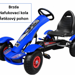 mamido Dětská šlapací motokára formule 01 modrá