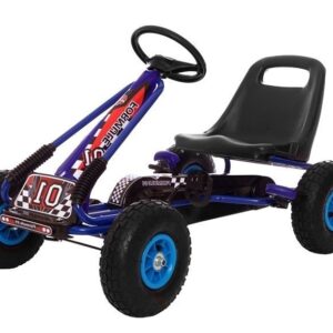 mamido Dětská šlapací motokára s nafukovacími koly A-15 modrá
