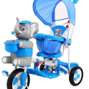 mamido Dětská tříkolka slon se zvukovými efekty modrá